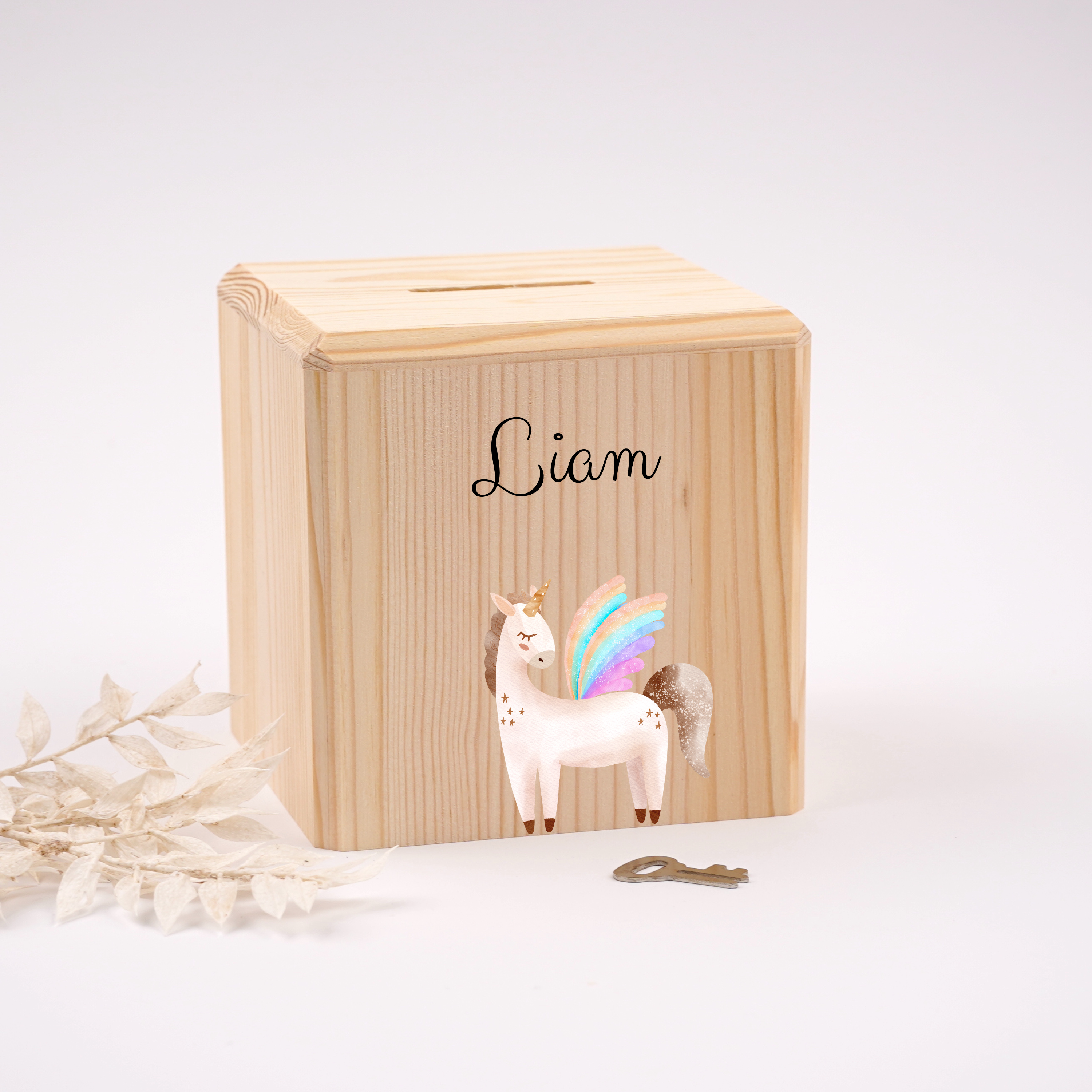 Sparbox mit Einhorn Geschenkidee
