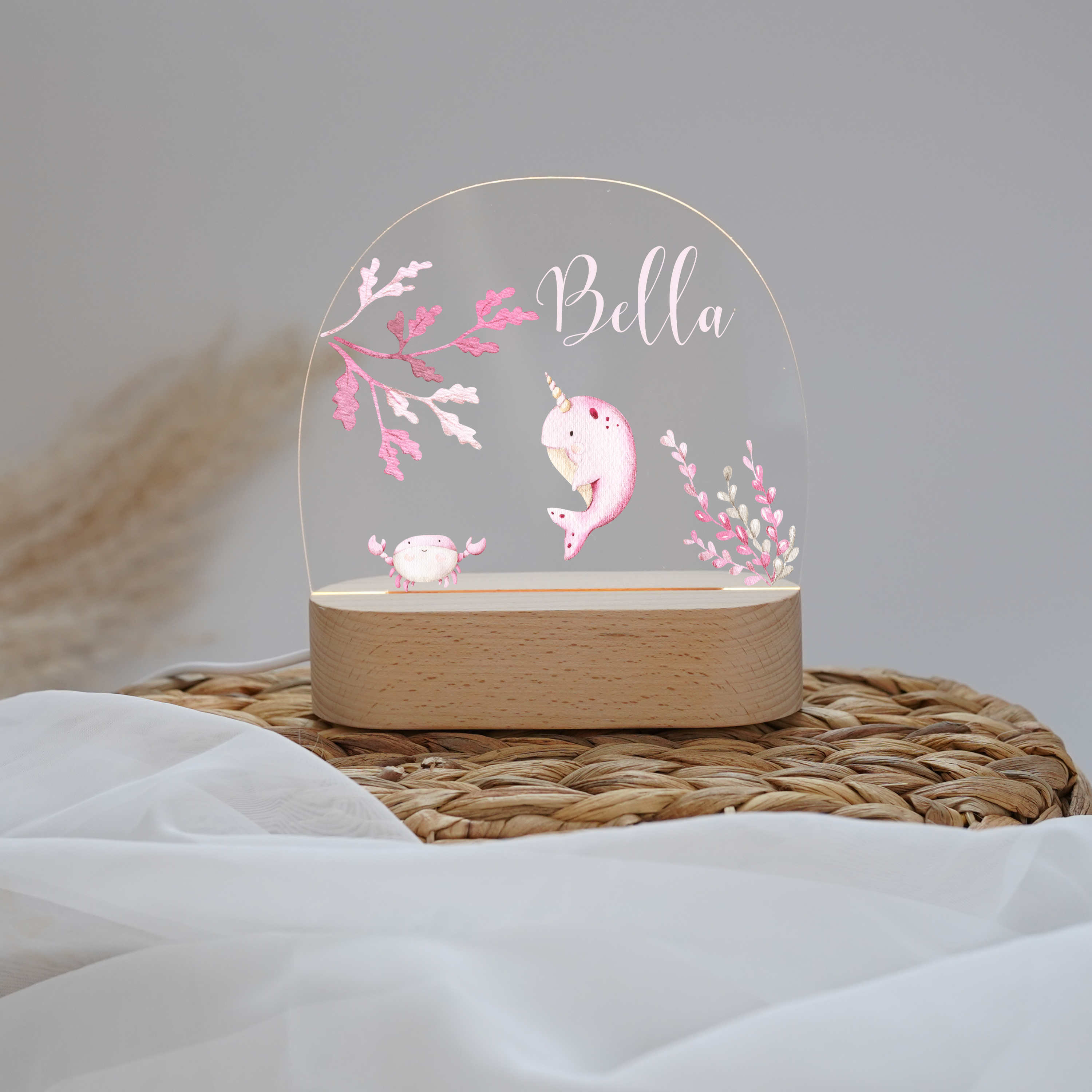 Nachtlicht Unterwassewelt rosa