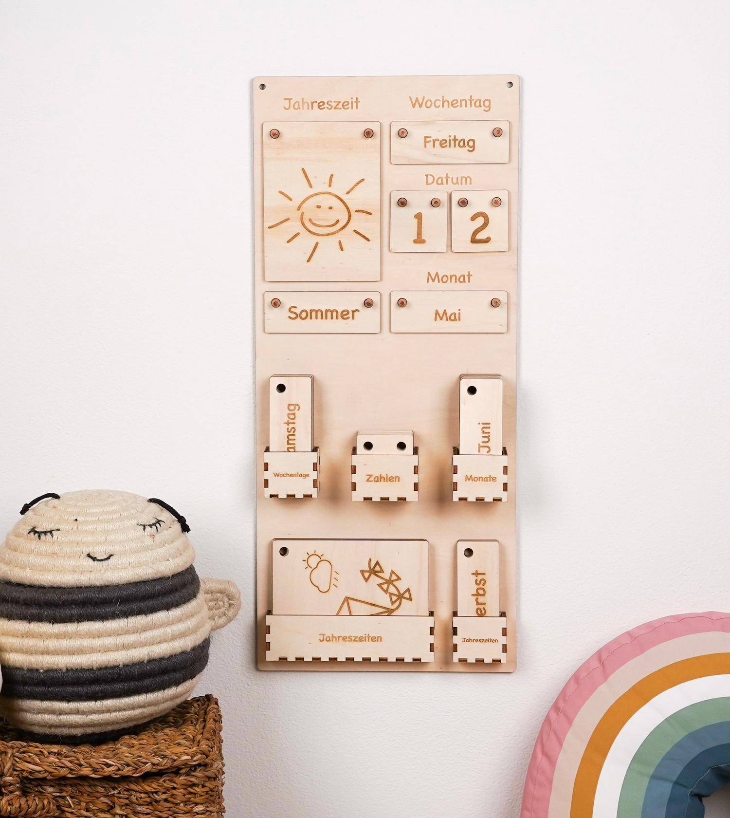 Montessori Kalender für Kinder HOLZKINO