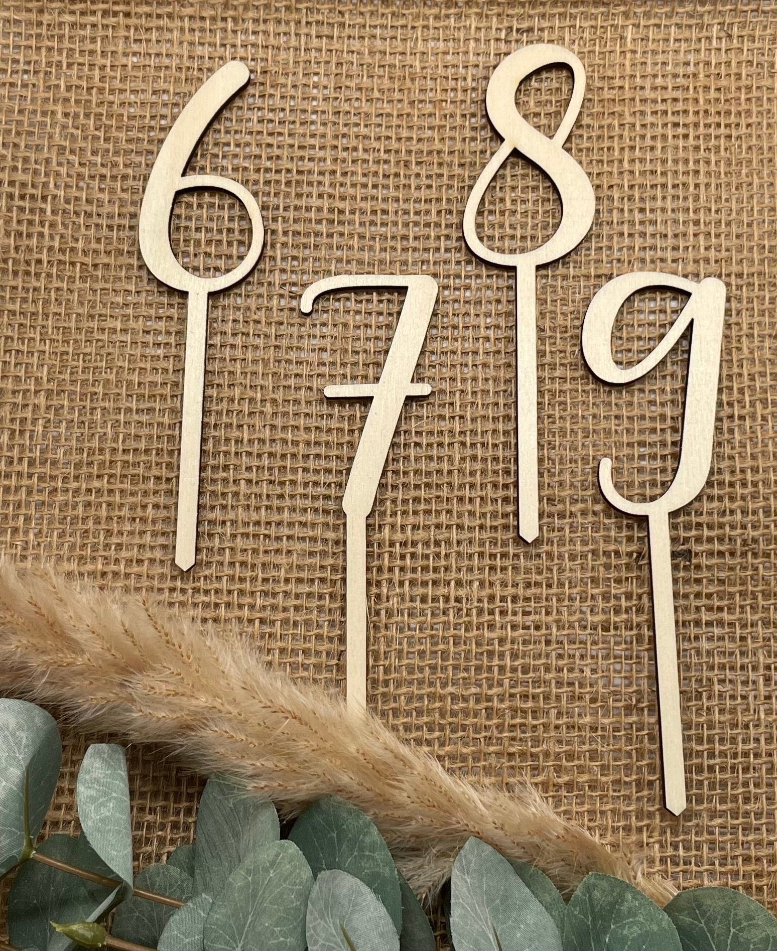 Cake Topper Zahlen Geburtstag - HOLZKINO