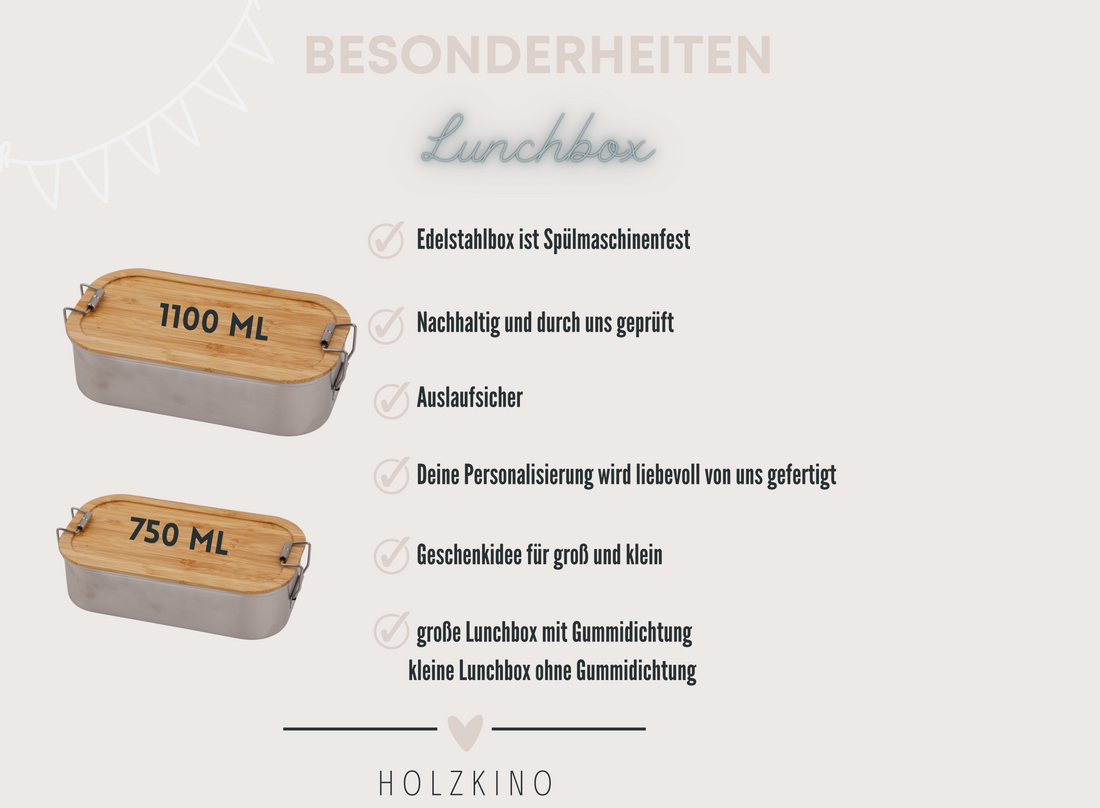 Lunchbox I Brotdose mit Regenbogen - HOLZKINO