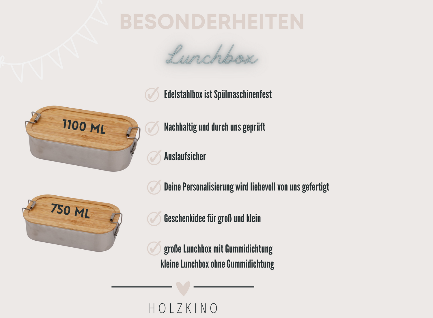 Lunchbox I Brotdose Elefant - HOLZKINO