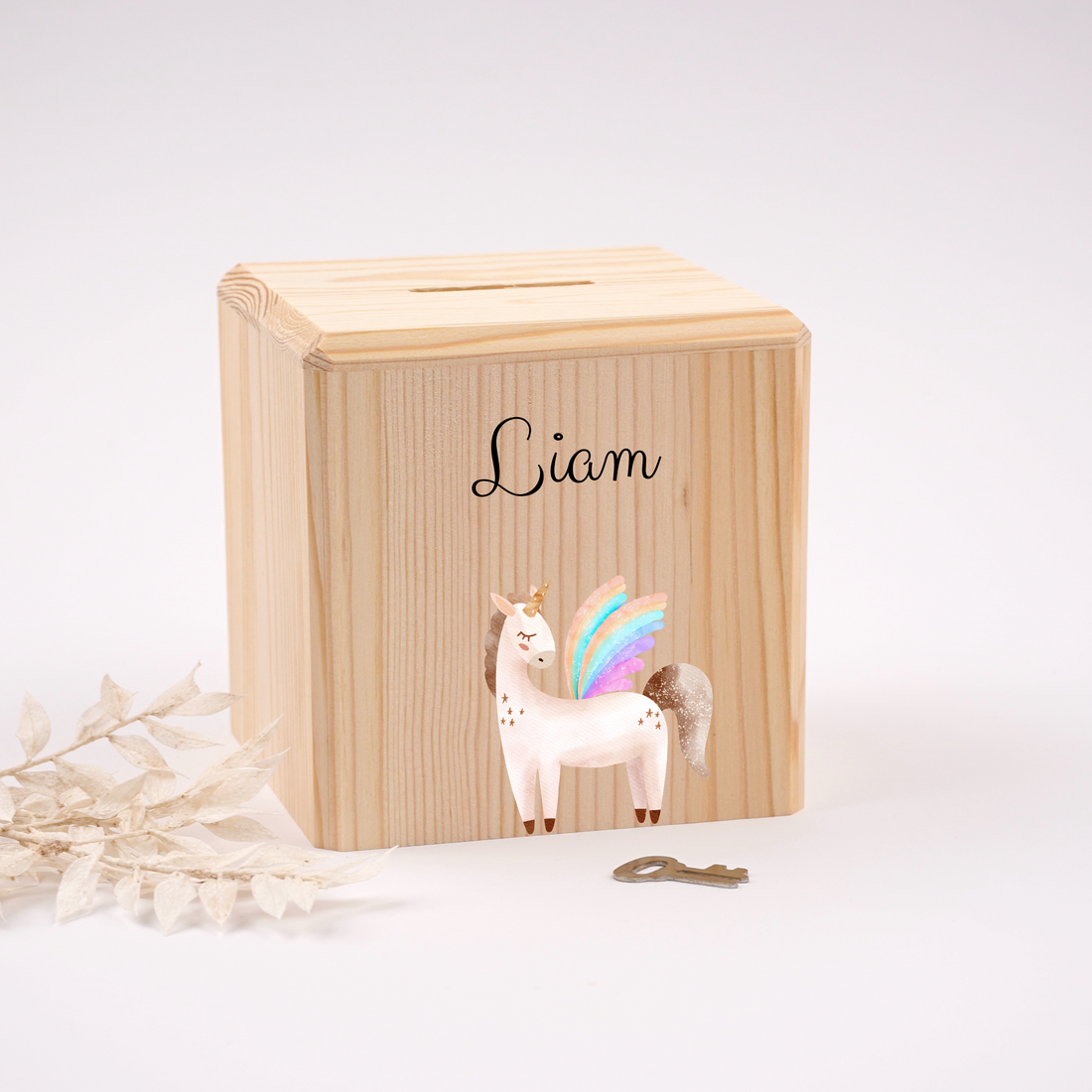 Sparbox mit Einhorn Geschenkidee 