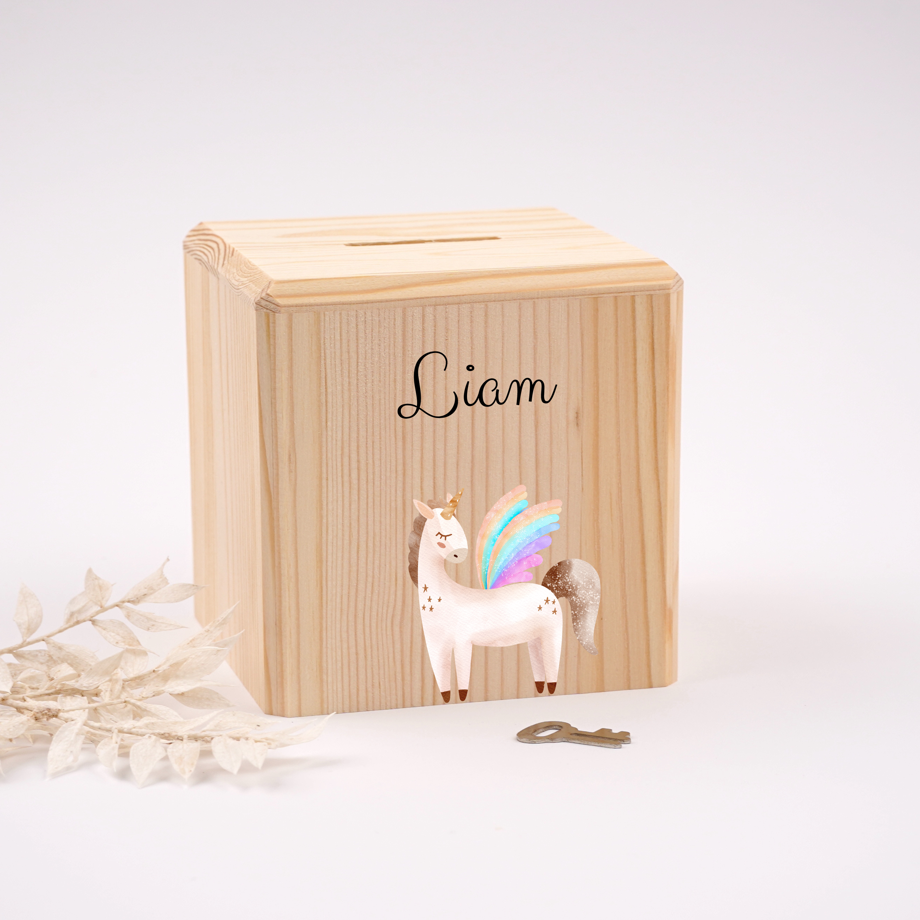 Sparbox mit Einhorn Geschenkidee 