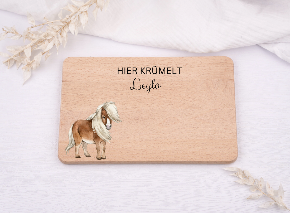 Frühstücksbrett mit Pony