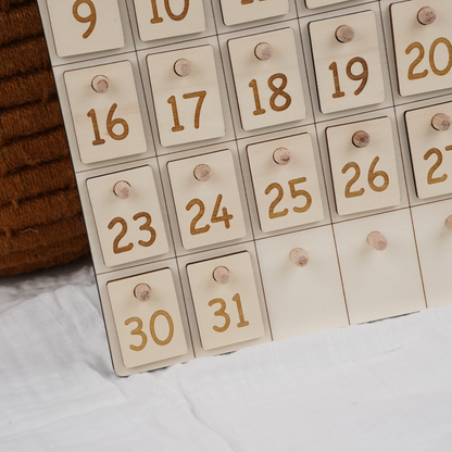 Unendlichkeits Kalender Montessori I Holzkalender I Kinderkalender I Kindergarten und Schulanfang - HOLZKINO