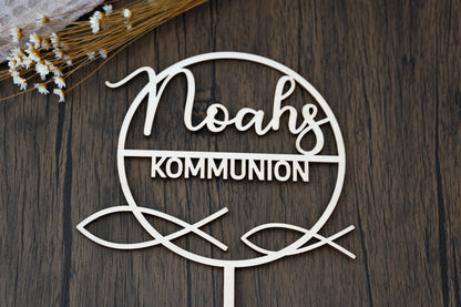 Cake Topper Kommuion, Taufe, Firmung und Konfirmation - HOLZKINO