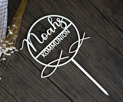 Cake Topper Kommuion, Taufe, Firmung und Konfirmation - HOLZKINO