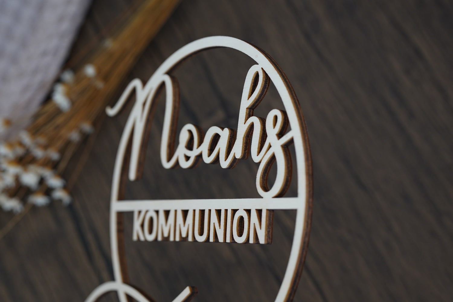 Cake Topper Kommuion, Taufe, Firmung und Konfirmation - HOLZKINO